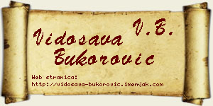 Vidosava Bukorović vizit kartica